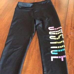 Justice black athletic leggings